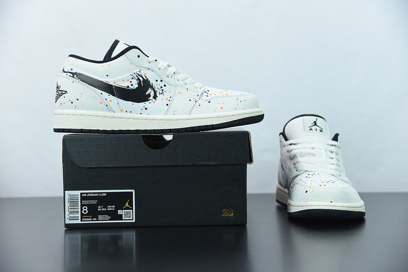 air jordan 1 low paint splatter brushstroke swh dm3528-100