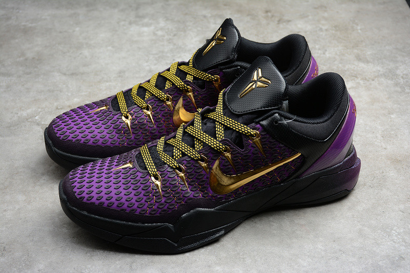 nike zoom kobe vii black purple-gold 511371-005