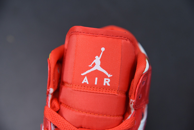 air jordan 1 mid red patent dc7294-600