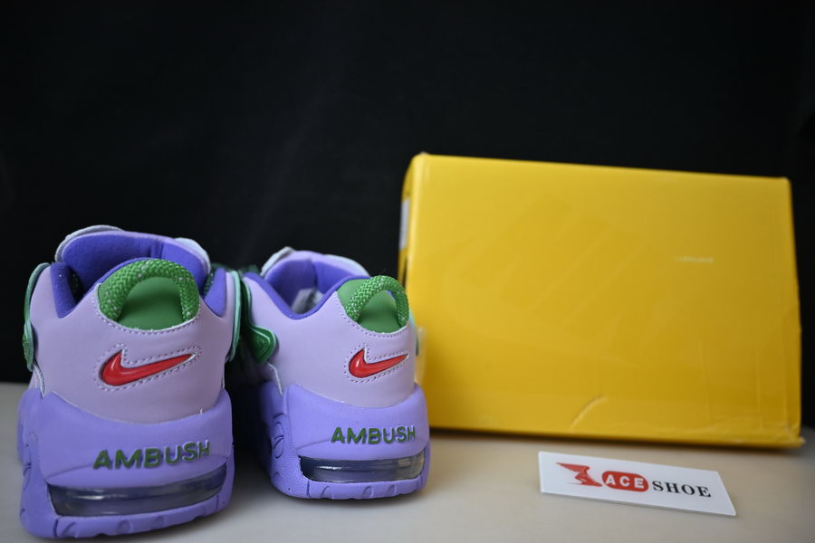 ambush x nike air more uptempo low lilac fb1299-500