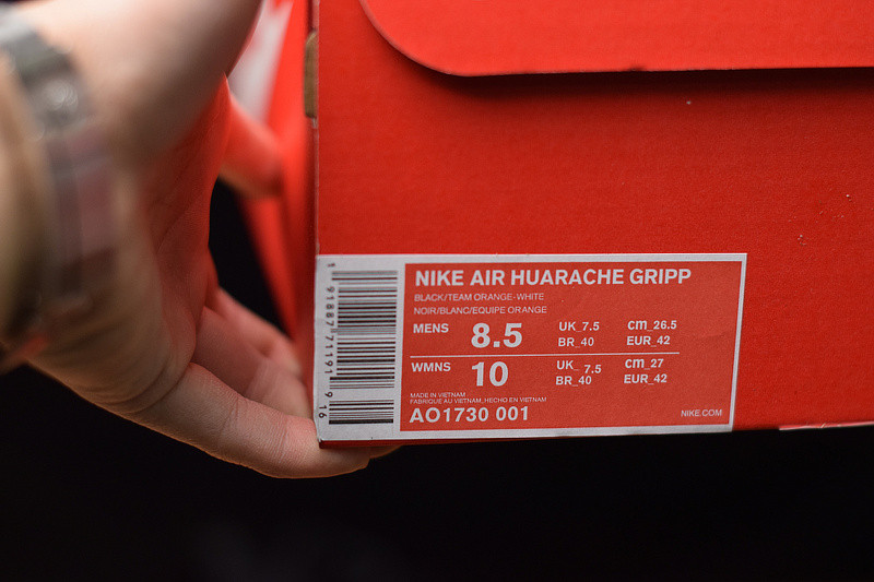 nike air huarache gripp team orange ao1730-001