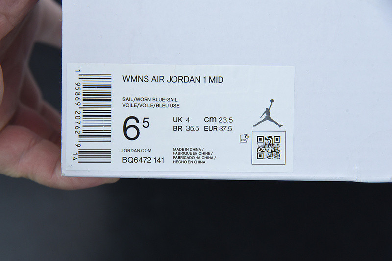 air jordan 1 mid “unc” bq6472-141