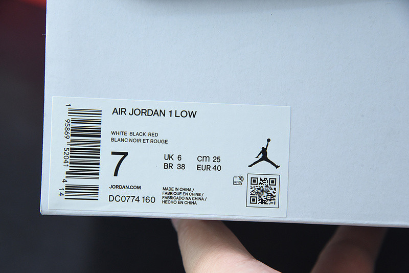 air jordan 1 low reverse black toe (w) dc0774-160