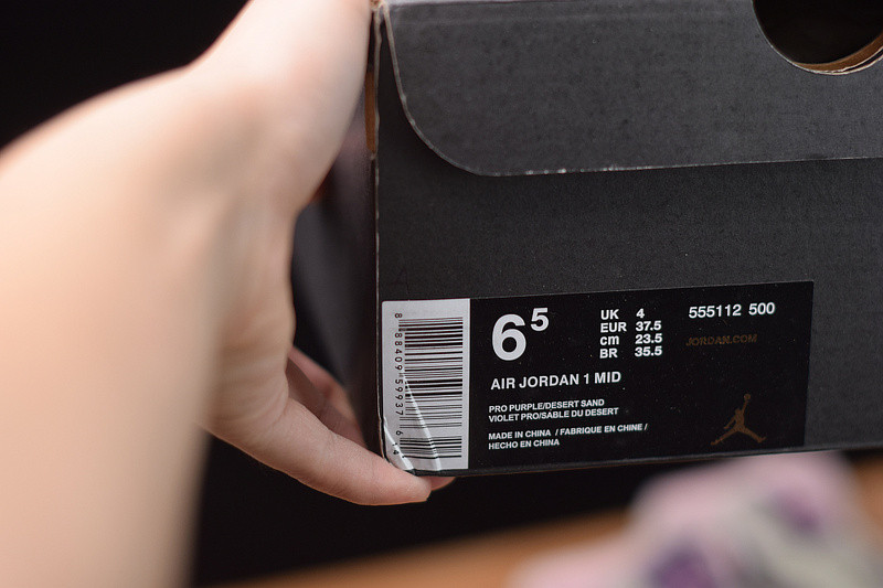 air jordan 1 mid "purple dust" 555112-500