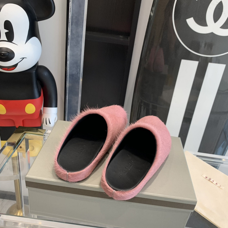 marni calf hair slippers