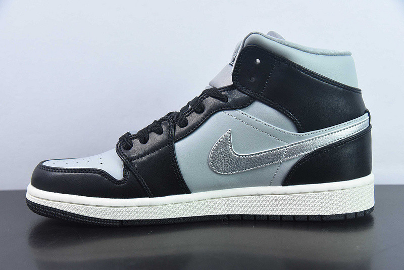 air jordan 1 mid “black chrome” fb9892-002