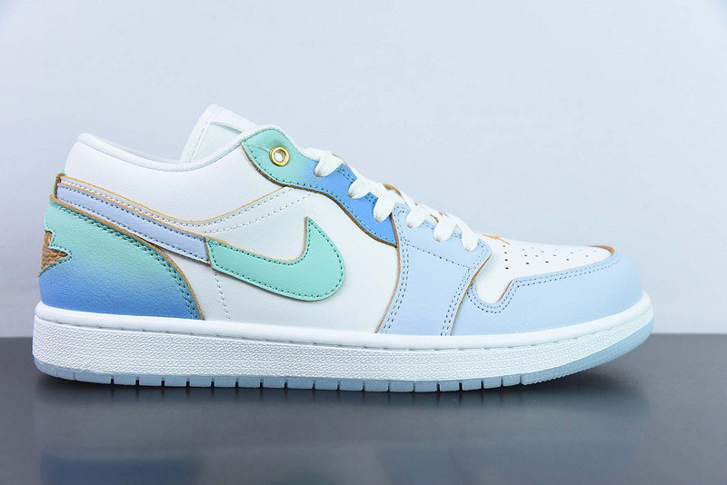 air jordan 1 low "white/blue/gold" fn8899-131