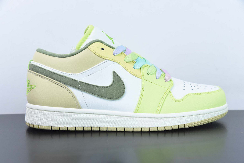 air jordan 1 low sail white oil green (w) fd9906-131