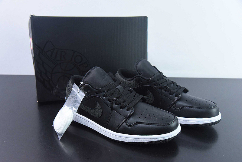 air jordan 1 low "black elephant" fb9907-001