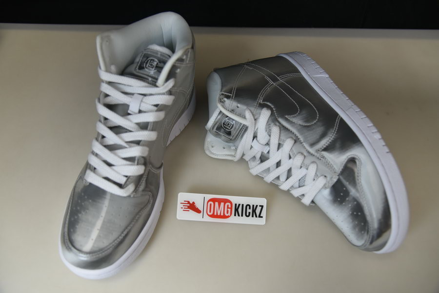 nike dunk high clot metallic silver dh4444-900
