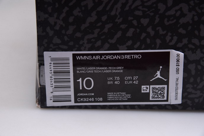 air jordan 3 “laser orange” ck9246-108